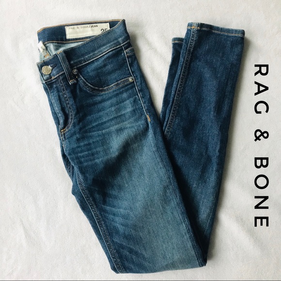 Rag & Bone Mid Rise Skinny Jeans Rae size 25 - Picture 1 of 15
